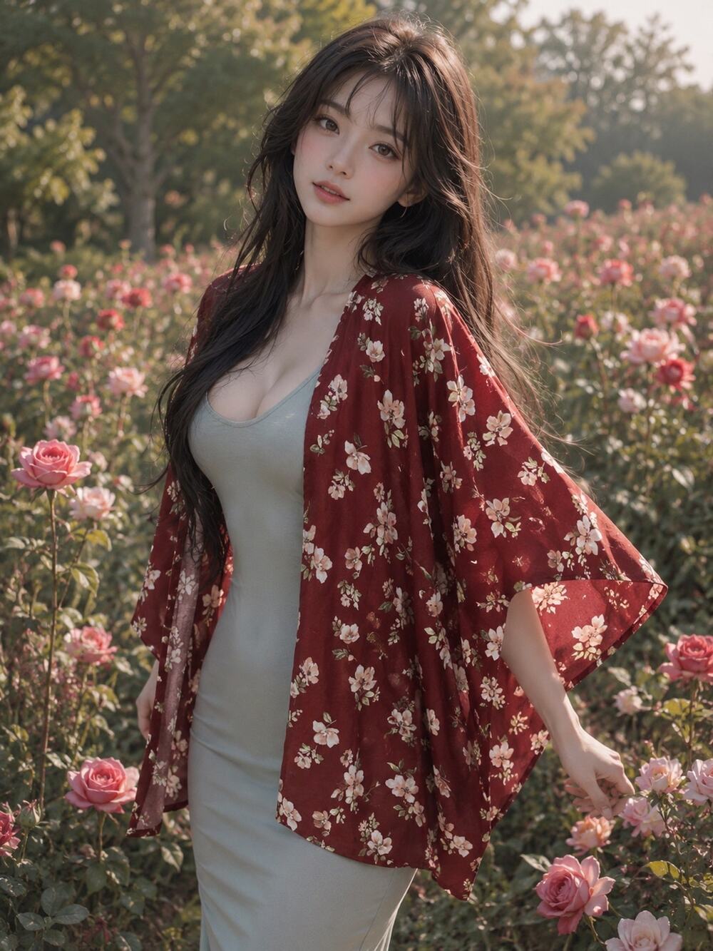 Bloom Where the Leaves Fall cottagecore Garden of Gentle Wanderings kimono wrap
